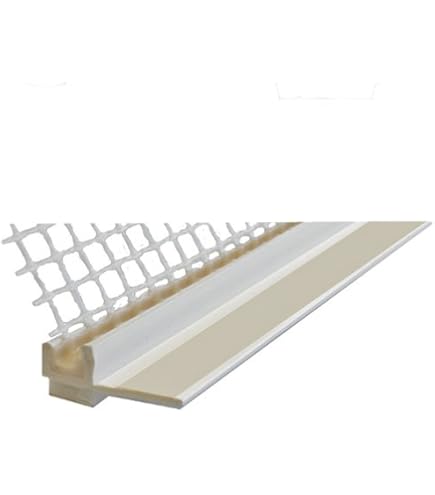 DoitBau Anputzleiste 6mm - 60m Laibungsprofil Mit Schutzlippe Für WDVS Und Fassaden