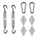 Produktbild 8-teiliges Sonnensegel Aufbau-Set aus Edelstahl Spannschraube Wandöse Karabiner