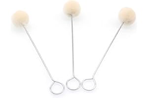 UKD 10 pièces Teinture pour Cuir Bricolage tampons en Laine Artificielle Outils de Teinture à Billes assistés en Cuir Artisanat Tampon en Laine U0026 Kit de Brosse d'applicateur de Finition T