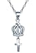 Produktbild Unendlich U Elegant Krone Kreuz Damen Halskette 925 Sterling Silber Zirkonia Anhänger Kette mit Anhänger, Silber
