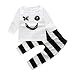 For 0-3 years old boys,Clode® 1Set Infant Toddler Boy Girl Smile Printed T-shirt Tops+Pants Outfits Long Sleeve Clothes (100cm:for 3years old)