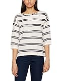  VERO MODA Damen Langarmshirt 10171575, Mehrfarbig (Snow White Stripes:Black), S