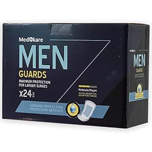 Medokare Incontinence Mens Shields Pads - 24pack, Ultra Dry 450ml