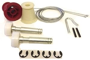 Garage Door Repair Kit Includes Cones and Cables/Circlip Type Roller Spindles To Suit Premier Henderson Canopy by Spares To Suit Henderson