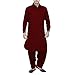 Royal Mens Cotton Linen Maroon Pathani Suit For Men RS.999.00