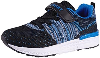 Piup Kids Lightweight Breathable Walking Running Tennis Shoes For Boys and Girls Blue 35