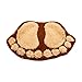 Produktbild Happy Event Kawaii Fluffy Matte | Badezimmer Dusche Zimmer Fußmatte | Füße Form Wasser absorbieren | Antirutsch-Pad (Kaffee)