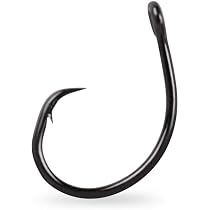 Mustad Demon Offset Circle Fishing Hook - 1X Strong, Black Nickel, Size 4/0