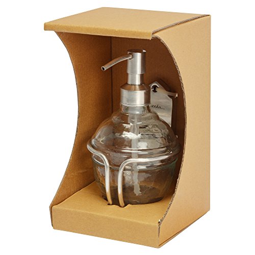 Haceka vintage Seifenspender, versilbert mit mundgeblasenem Glas, 1170896 - 4