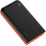 EasyAcc Power Bank 13000mAh Portable Charger External Battery with Double Input 4.8A Smart Output Portable Power Bank for iPhone, Samsung, HTC, Sony, LG, Tablets and More - Black and Orange