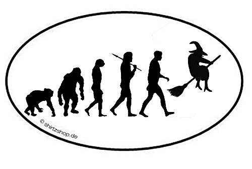 Hexenbesen Hexe Besen Walpurgis Evolution Aufkleber Autoaufkleber Sticker Vinylaufkleber Decal