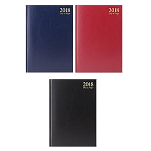 Tallon Agenda 2014 Couverture rigide un jour par page Format A4 Bleu Rouge ou Noir