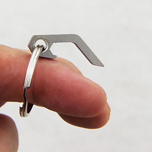 Titan Legierung Flaschenöffner EDC Survival Pocket Schlüsselanhänger Multi Tool Camping Outdoor - 4