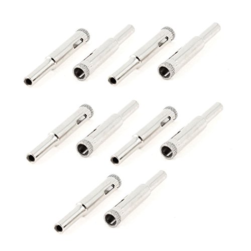 YCNK 20 Pcs 6mm + 8mm Dia Diamond Coated Drill Bit Marble Tile Glass Hole Saw - 2