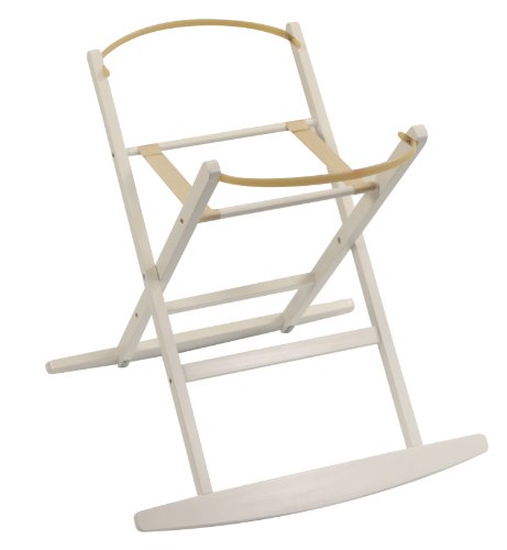 Dormouse Rocking Folding Moses Basket Stand (White)