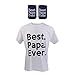 Produktbild MagiDeal Lustiges Geschenk - T-Shirt: Best Papa Ever - Geburtstag Geschenk für Vater Papa Dad XL mit 2pcs Dosenkühler