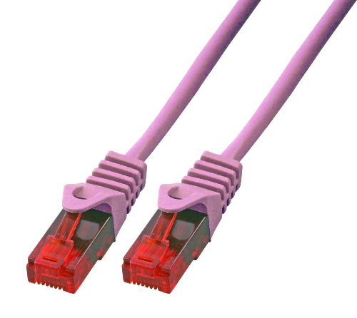BIGtec 10m CAT.5e Ethernet LAN Patchkabel Gigabit Netzwerkkabel Patch Kabel pink (RJ45, Cat 5e, Twisted Pair UTP, 1000 Mbit/s) 2 x RJ45 Stecker ideal für Switch , DSL Verbindungen , Patchfelder , Patchpanel , Router , Modem , Access Point und andere Geräte mit RJ45 Anschluß ,CAT Kabel KAT Kabel CAT5e
