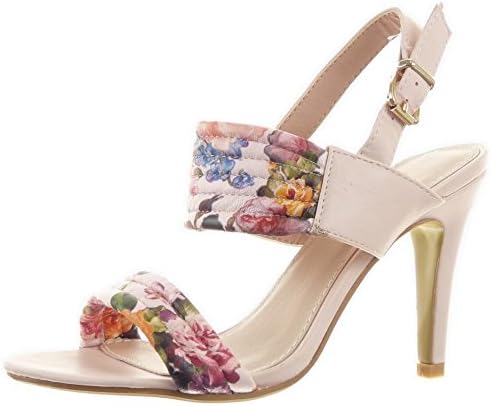 Sopily - Women's Fashion Shoes Pump Court shoes - ankle-high - Stiletto - flowers - Line - Buckle Heel Stiletto high heel 9.5 CM - Pink WL-330-5 T 39