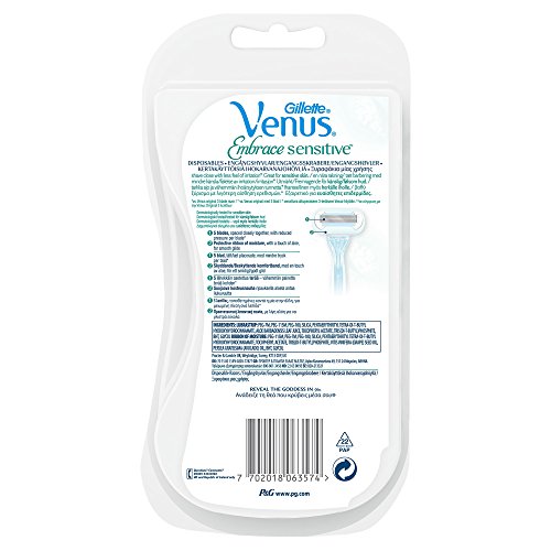 Gillette Venus Embrace Sensitive Women's Disposable Razors with 3 Blades - Image 6