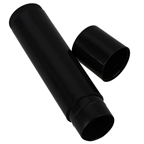 HugeStore 5ML Schwarz Kunststoff Lippenpflegestift Rohre Lippenbalsam Behälter Lippenstift-Hülsen mit Kappe 50 Stück - 3