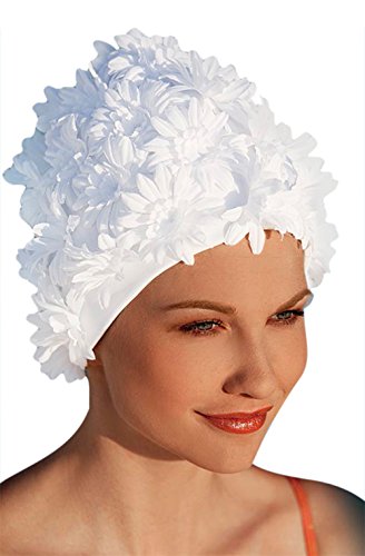 flowery swimming hat
