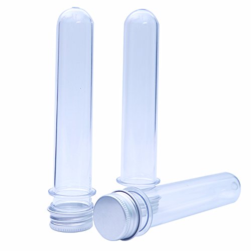 JPSOR 25 Kunststoff Reagenzglas Reagenzgläser Röhrchen mit Deckel 25×140mm(40ml) und 1 Etikette - 4