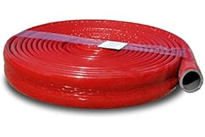 ARMAR TRADING LTD Tubo de espuma aislante de 18 mm con revestimiento rojo en bobina de longitud – 10 metros de fuerte tubo redondo para rezagado térmico acústico para tubería de agua (18 mm, rojo)
