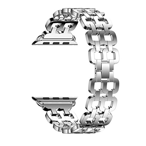 Preisvergleich Produktbild Hunpta Echter Edelstahlarmband Smart Band Uhrenarmband für Apple Watch Serie 2 38mm (Silber)