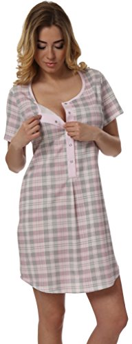 Italian Fashion Atena Maternity/Nursing Nightdress,Size M,Pink