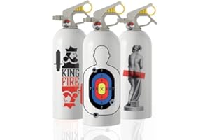 EXTINGUA Estintore Casa Omologato ABF 1 kg Estintore Schiuma Presa Antipanico Regalo Uomo Donna per Uso Domestico, Cucina, Auto, Barca, Mini Estintore per Interni, 1 pz (BULLET)