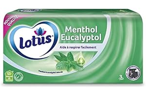 Entretien LOTUS - Menthol Mouchoirs Boite X72 - Lot De 4 - Livraison Gratuite