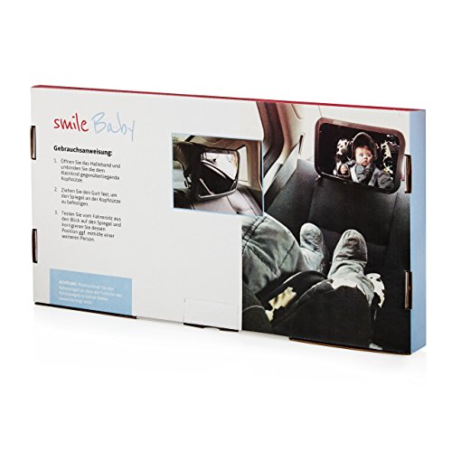 smileBaby verstellbarer Auto Babyschalenspiegel Rücksitzspiegel - 8
