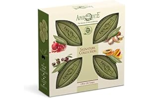 ‎APHRODITE Aphrodite Naturcosmetik - 4-delat tvålset med olivolja. Naturlig tvål med unika dofter för vårdad hud - doftfri, argan, granatäpple, mango och papaya (4 x 85g)