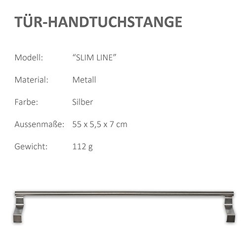 Praktische und platzsparende Tür-Handtuchstange aus rostfreiem Edelstahl - 2