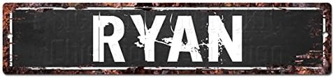 RYAN MAN CAVE Street Sign Chic Rustic Street Plate Sign Bar Cafe Restaurant shop Home man cave Decor sign