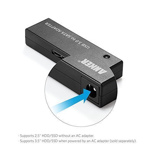 Anker USB 3.0 auf SATA Adapter / Konverter Kabel UASP für 2.5 Zoll Festplatten Laufwerke HDD SSD [Netzteil nicht im Lieferumfang] - 5