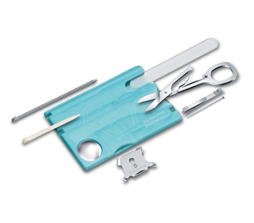 Victorinox Taschenwerkzeug Swisscard Nailcare, Hellblau Transparent, 0.7240.T21