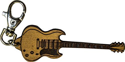 Gibson SG Deluxe Keyring - Genuine Leather Vegetable-Tanned - Etabeta Artigiano Toscano - Made in Italy