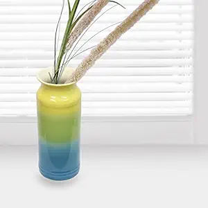 storeindya Handmade Decorative Ceramic Vase, Standard Size, Blue