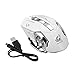 Produktbild Asixx Kabellose Maus, Gaming Maus mit 6 Tasten,USB Empfänger und LED Lichter, Portable und Silent Laptop Maus für PC Laptop Office Home (Weiß,Schwarz)(Weiss)