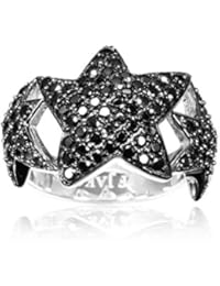 Sif Jacob joyas anillo Ladies Antares negro circones