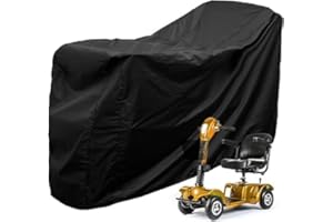 EUMMY Mobility Scooter Cover Waterproof Heavy Duty 190d Oxford Anti-UV Wheelchair Storage Cover with Storage Bag Anti Dust Motorbike Protect Cover for Most Mobility Scooter Easy to Clean (170X61X117cm)