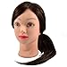 Neverland Professional 22" 70% Real Human Hair Hairdressing Equipment Styling Head Doll Mannequin Training Head Tools Braiding Cutting Student Practice Model with Clamp