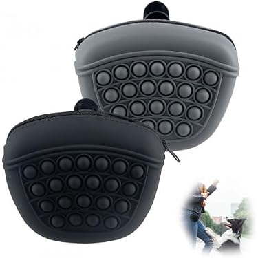 Borsa Portasnack Per Cani - 2 Pezzi In Silicone, Con Chiusura Magnetica