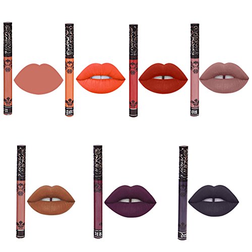 Lippenstift Lippencreme Lippe Gloss Matt Lippenstift Flüssigkeit Lippenstifte 15 Farben wasserdicht langlebig Matte Liquid Lipstick Schönheit Lippe Gloss,Sexy Wasserdichte Long Lasting Moisturizing Lippenstift Lip Gloss/ Fashionable Colors Long Lasting Lipsticks Set,Dauerhafte Lange,Wasserdicht,Lange andauernd,Feuchtigkeitsspendend,Nicht verblassen,15 Farben - 7