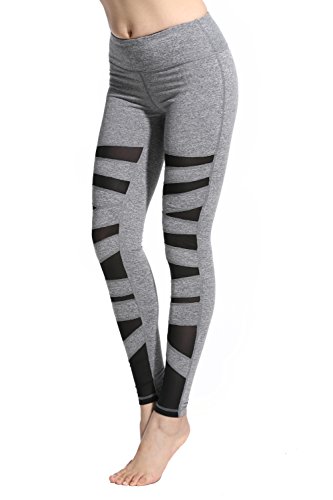 Lotus Instyle Damen Sports Leggings Yoga Laufen Hose mit Netze