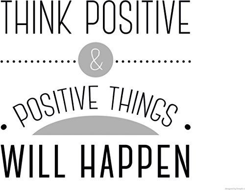 Akhuratha Designs Wall Poster Think Positive and Positive things will happen