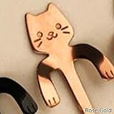 Newadel Edelstahl-Karikatur-Katze/Hund / Meerjungfrau-Löffel-kreativer Eiscreme-Nachtisch-Langer Griff-Kaffee u. Tee-Löffel-Geschirr-Küchen-Werkzeug Rose Gold