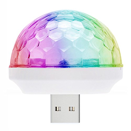WillMall Mini USB Disco Light Ball Led Portable Party Strobe Dance Light-DC 5V USB-Led DJ Disco Party Lights Bulb Decorations for Karaoke Machine Kids Birthday Gift Stage Home Holiday Supplies
