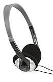 Weichgepolsterte Ohrpads für bequemes Tragen. Mit 6 Meter Kabel und Lautstärkeregler.